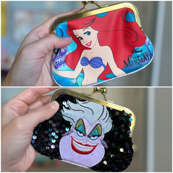 NWOT Irregular Choice Disney The Little Mermaid Ariel Ursula Sequin Coin Purse - Picture 1 of 8